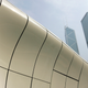 Hadid’s futuristic pavilion for Chanel’s “Mobile Art” exhibition, placed in Hong Kong’s Central district.